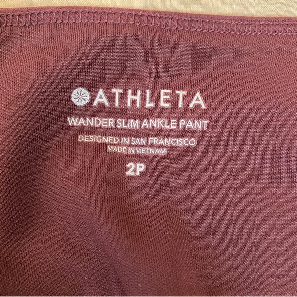 Athleta Wander Slim Ankle Pant Burgundy 2P - Picture 5 of 5
